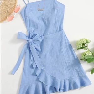 Blue ruffle dress
